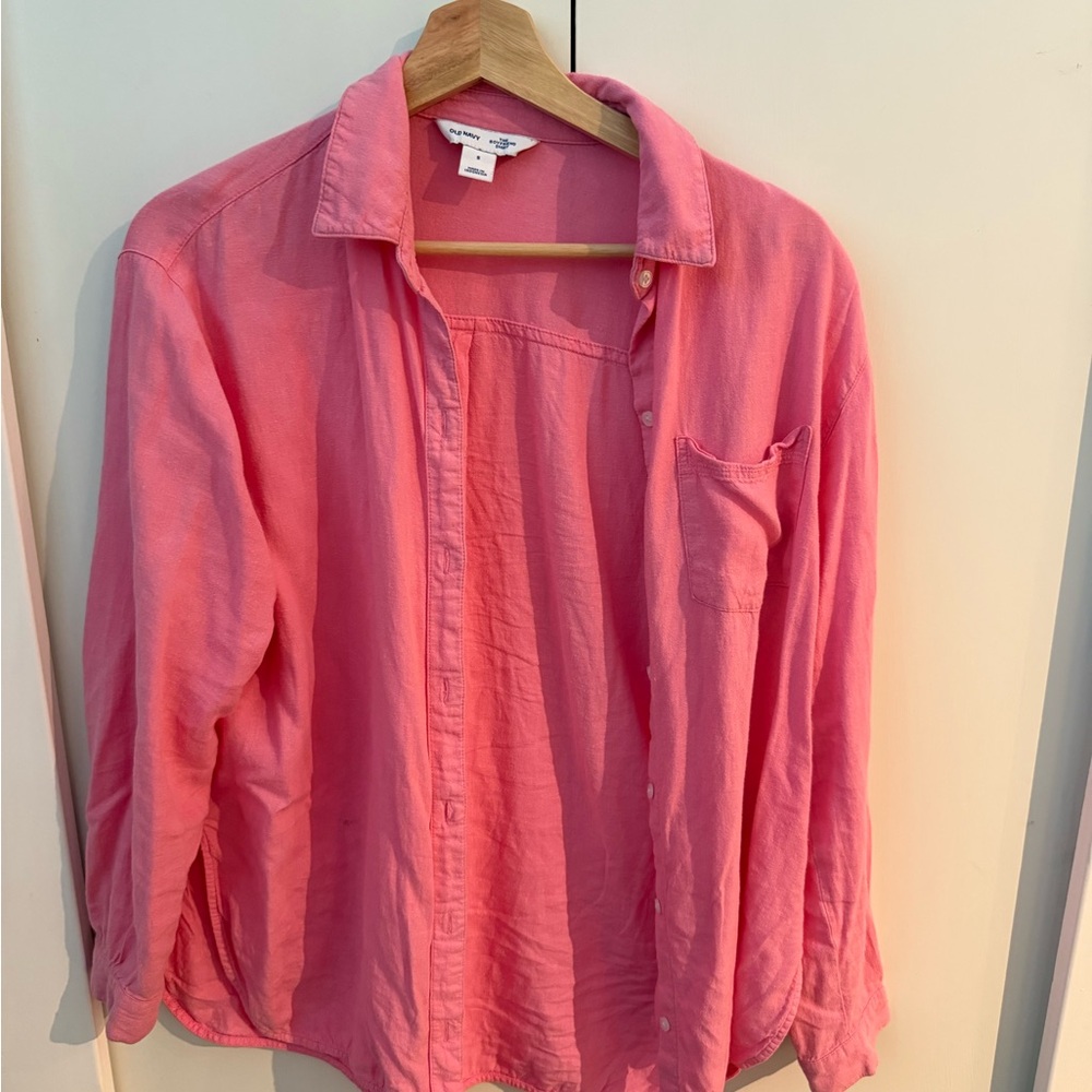 Pink Button-Up Shirt